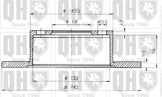 Quinton Hazell BDC3930 - Тормозной диск autosila-amz.com