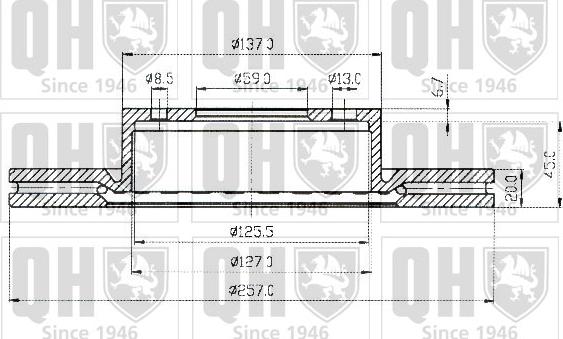 Quinton Hazell BDC3441 - Тормозной диск autosila-amz.com