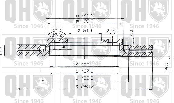 Quinton Hazell BDC3553 - Тормозной диск autosila-amz.com