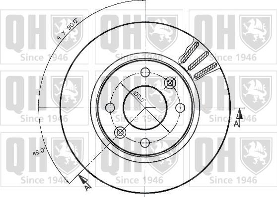 Quinton Hazell BDC3553 - Тормозной диск autosila-amz.com