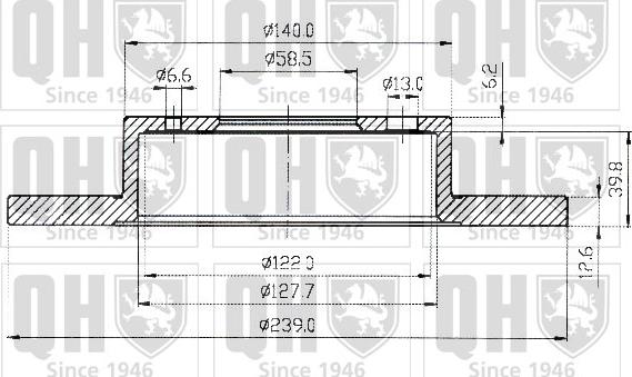 Quinton Hazell BDC3500 - Тормозной диск autosila-amz.com