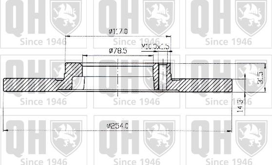 Quinton Hazell BDC3519 - Тормозной диск autosila-amz.com