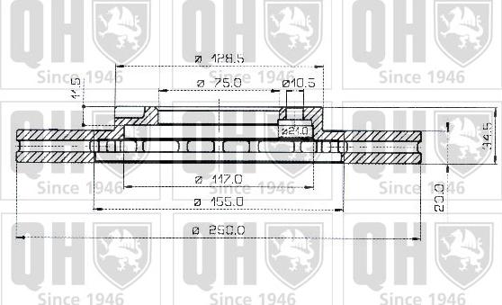 Quinton Hazell BDC3529 - Тормозной диск autosila-amz.com