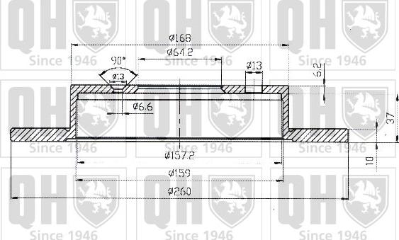 Quinton Hazell BDC3574 - Тормозной диск autosila-amz.com