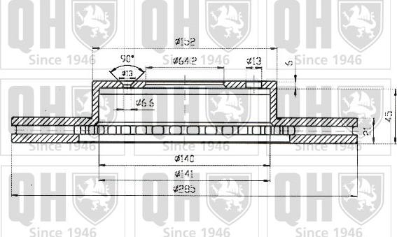 Quinton Hazell BDC3575 - Тормозной диск autosila-amz.com