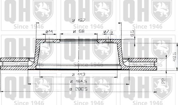 Quinton Hazell BDC3570 - Тормозной диск autosila-amz.com