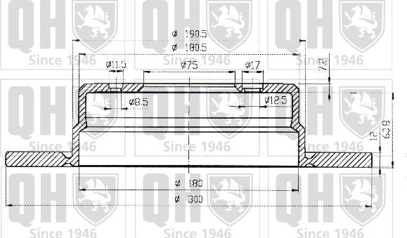 Quinton Hazell BDC3646 - Тормозной диск autosila-amz.com