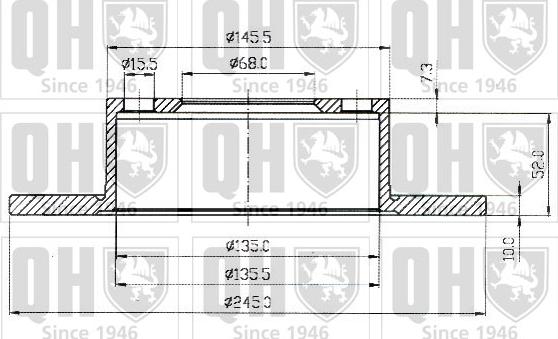 Quinton Hazell BDC3633 - Тормозной диск autosila-amz.com