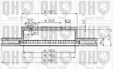 Quinton Hazell BDC3626 - Тормозной диск autosila-amz.com