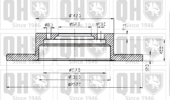 Quinton Hazell BDC3193 - Тормозной диск autosila-amz.com