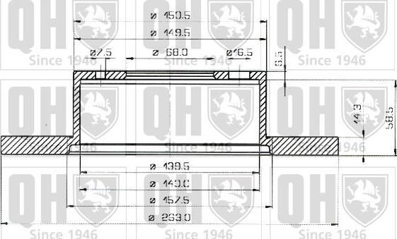 Quinton Hazell BDC3122 - Тормозной диск autosila-amz.com