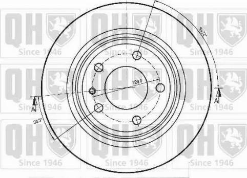 Quinton Hazell BDC3847 - Тормозной диск autosila-amz.com