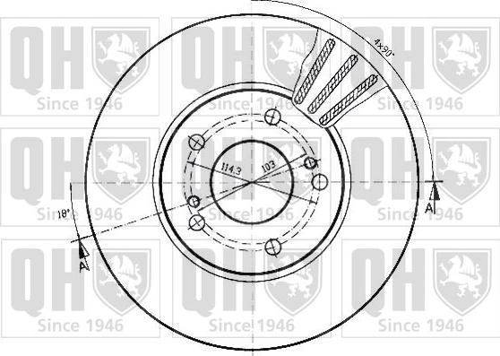 Quinton Hazell BDC3813 - Тормозной диск autosila-amz.com