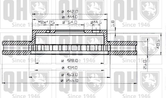 Quinton Hazell BDC3817 - Тормозной диск autosila-amz.com