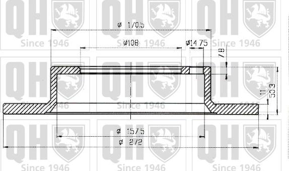 Quinton Hazell BDC3387 - Тормозной диск autosila-amz.com