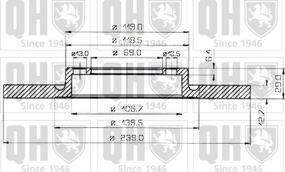 Quinton Hazell BDC3330 - Тормозной диск autosila-amz.com