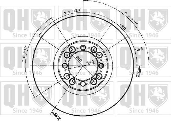 Quinton Hazell BDC3330 - Тормозной диск autosila-amz.com