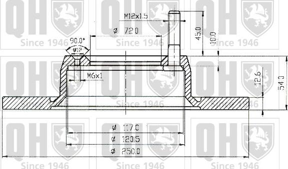 Quinton Hazell BDC3209 - Тормозной диск autosila-amz.com