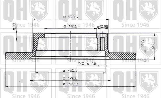 Quinton Hazell BDC3283 - Тормозной диск autosila-amz.com