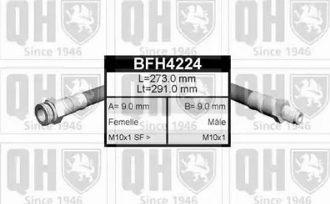 Quinton Hazell BFH4224 - Тормозной шланг autosila-amz.com