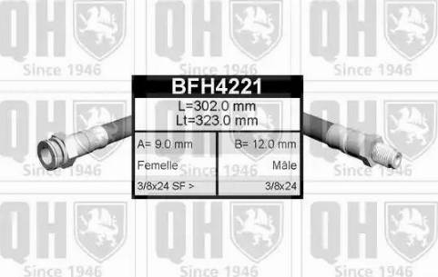 Quinton Hazell BFH4221 - Тормозной шланг autosila-amz.com