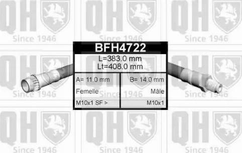 Quinton Hazell BFH4722 - Тормозной шланг autosila-amz.com