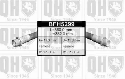 Quinton Hazell BFH5299 - Тормозной шланг autosila-amz.com