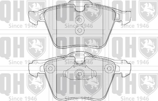 Quinton Hazell BP1559 - Тормозные колодки, дисковые, комплект autosila-amz.com