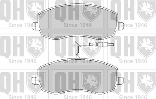 Quinton Hazell BP1660 - Тормозные колодки, дисковые, комплект autosila-amz.com