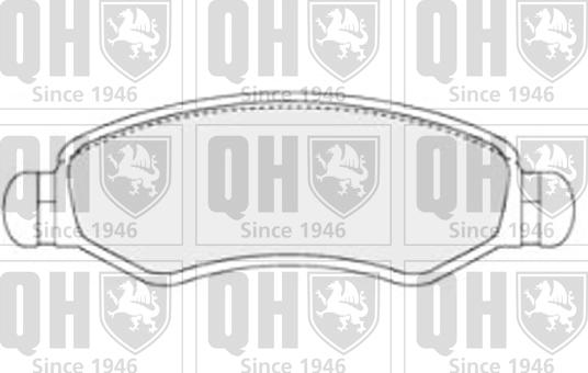 Quinton Hazell BP1609 - Тормозные колодки, дисковые, комплект autosila-amz.com