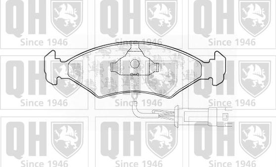 Quinton Hazell BP160 - Тормозные колодки, дисковые, комплект autosila-amz.com