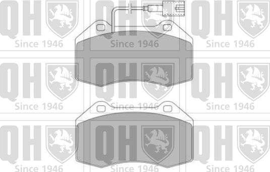 Quinton Hazell BP1636 - Тормозные колодки, дисковые, комплект autosila-amz.com