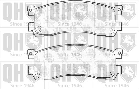 Quinton Hazell BP1025 - Тормозные колодки, дисковые, комплект autosila-amz.com