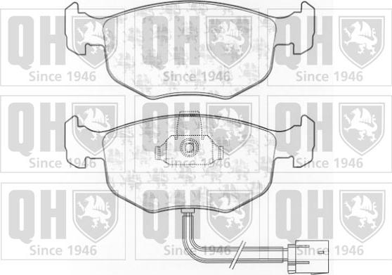 Quinton Hazell BP834 - Тормозные колодки, дисковые, комплект autosila-amz.com