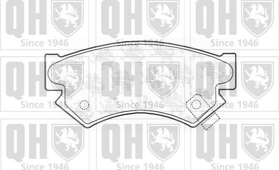 Quinton Hazell BP715 - Тормозные колодки, дисковые, комплект autosila-amz.com