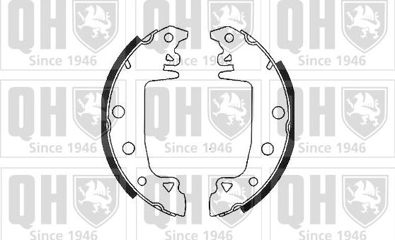 Quinton Hazell BS546 - Комплект тормозных колодок, барабанные autosila-amz.com