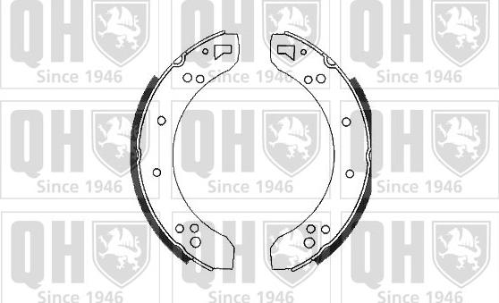 Quinton Hazell BS500 - Комплект тормозных колодок, барабанные autosila-amz.com