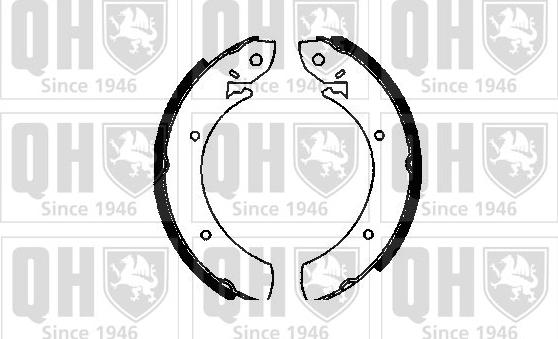 Quinton Hazell BS522 - Комплект тормозных колодок, барабанные autosila-amz.com