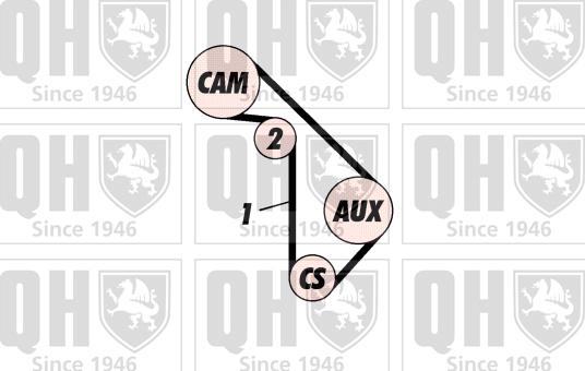 Quinton Hazell QBK344 - Комплект зубчатого ремня ГРМ autosila-amz.com