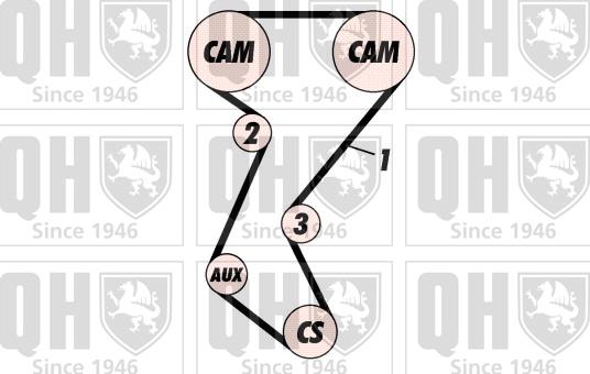 Quinton Hazell QBK343 - Комплект зубчатого ремня ГРМ autosila-amz.com