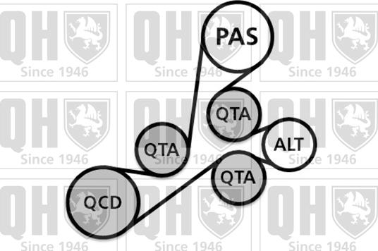 Quinton Hazell QDK54 - Поликлиновый ременный комплект autosila-amz.com