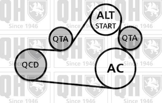 Quinton Hazell QDK103 - Поликлиновый ременный комплект autosila-amz.com