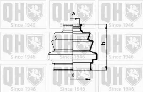 Quinton Hazell QJB122 - Пыльник, приводной вал autosila-amz.com