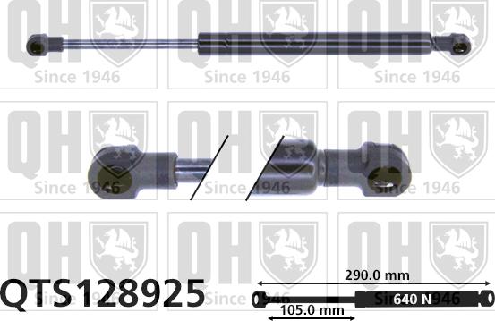 Quinton Hazell QTS128925 - Газовая пружина, капот autosila-amz.com