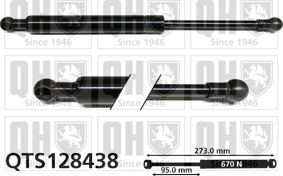 Quinton Hazell QTS128438 - Газовая пружина, упор autosila-amz.com