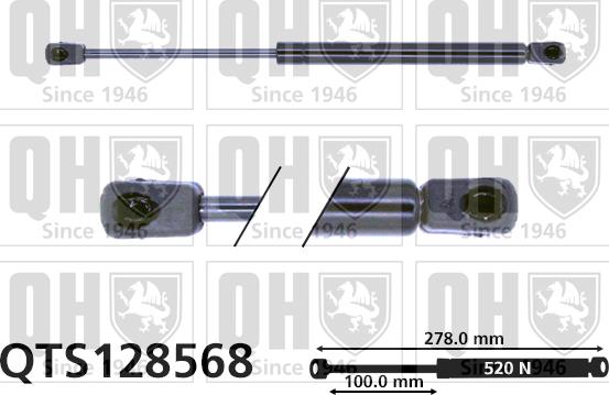 Quinton Hazell QTS128568 - Газовая пружина, упор autosila-amz.com