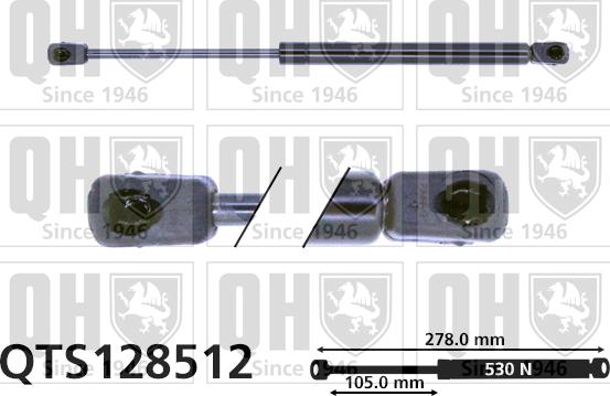 Quinton Hazell QTS128512 - Газовая пружина, упор autosila-amz.com