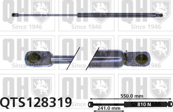 Quinton Hazell QTS128319 - Газовая пружина, упор autosila-amz.com