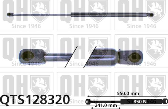 Quinton Hazell QTS128320 - Газовая пружина, упор autosila-amz.com