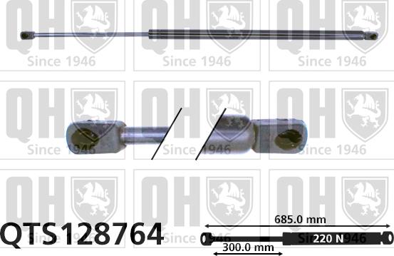 Quinton Hazell QTS128764 - Газовая пружина, капот autosila-amz.com